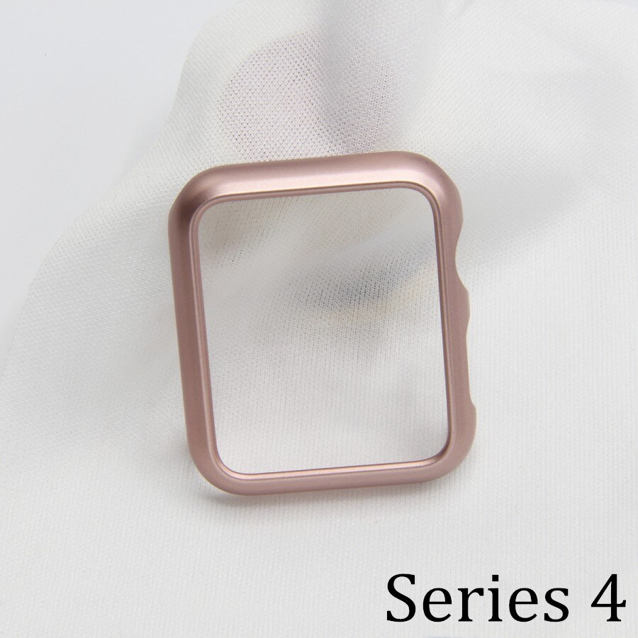 Trollove pc-ramme beskyttelsesveske for apple watch 4 serie 4 5 40mm 44mm luksus for iwatch 4 40 deksel skall perfekt match støtfanger: Rose gull / 40mm