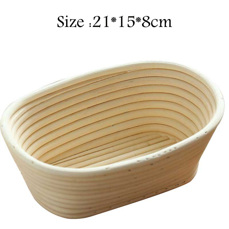 Cesta de fermentación de ratán Natural, cesta REDONDA/Ovalada para pan, masa de mimbre, cestas de prueba de masa de ratán