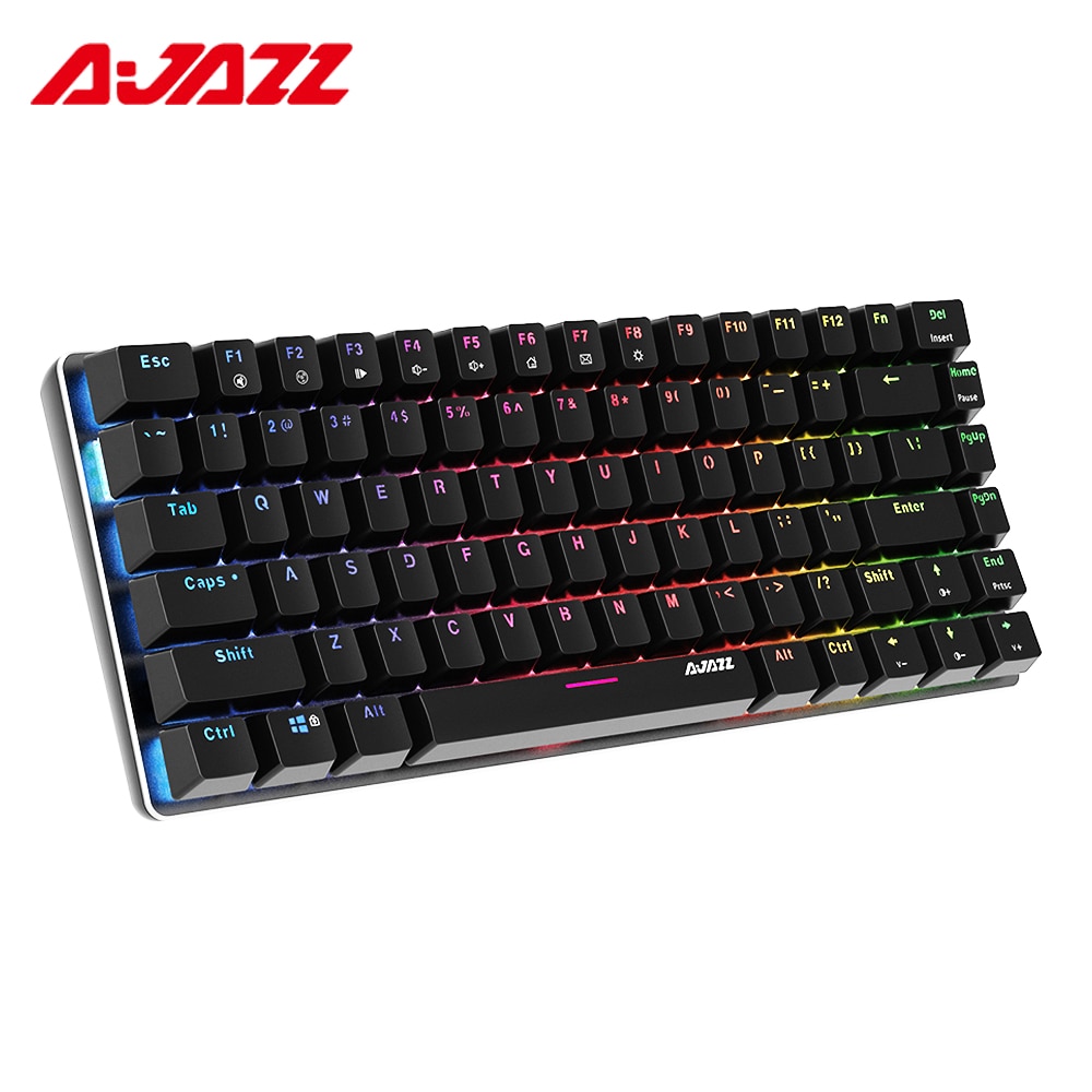 AJAZZ AK33 lineare azione Tastiera Meccanica di Gioco E-sport portato Colorato Tastiera 82 Tasti USB cablata anti-Le Immagini Fantasma per PC desktop
