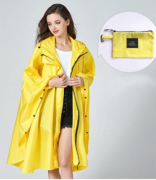 Black trench Coat Style Hooded Women men unisex Raincoat Outdoor Rain Poncho Waterproof Rain Coat 3 Colors Rainwear: Beige