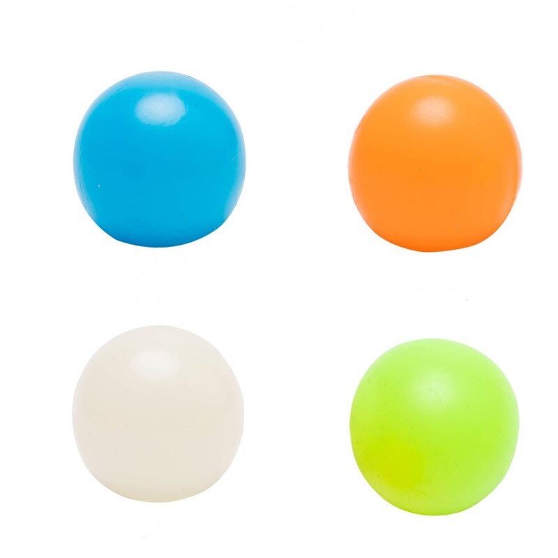 2/4pcs Thicken Stick Target Ball At Ceiling Fidget Stress Ball Anxious Decompression Relief Toy Squash Ball For Kids Adults: 4pcs 45cm