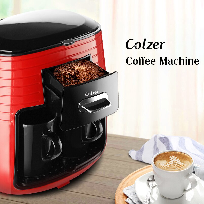 COLZER Coffee Machine Drip Machine For Coffee With 2 Cups Concentrated American Double Espresso Coffee Maker Machine For Home