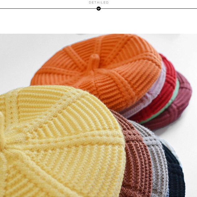 Bonnet rond tricoté pour femme, bonnet élastique décontracté, chaud, unisexe, pour l'automne et l'hiver