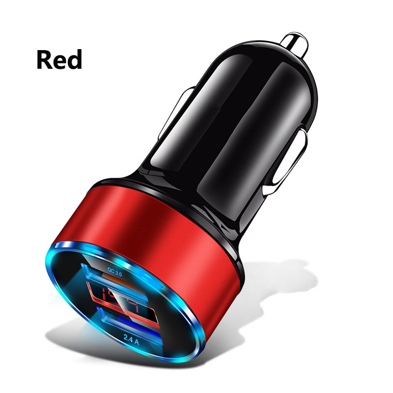 2 porty szybka ładowarka samochodowa do Redmi Note 10 lite 9 8 Pro 10T 9T 8T OPPO A74 A54 ładowarka samochodowa USB C typ C kabel: Car Charger Red