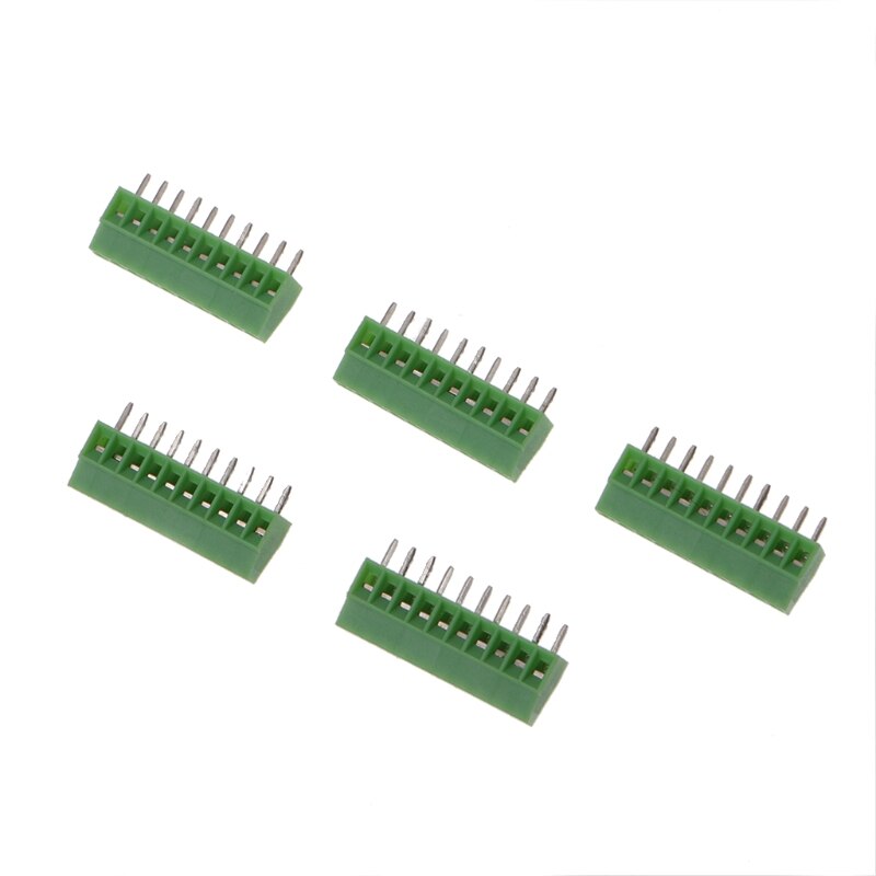 10 Pcs 2Pin-10Pin Screw PCB Mounted Terminal Blocks Connector 2.54mm Pitch