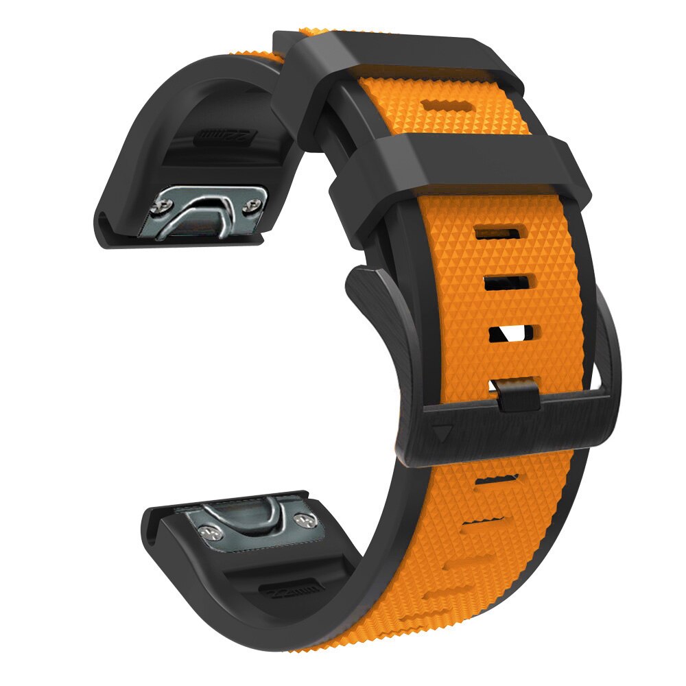26mm Sport Silicone Watchband Wriststraps for Garmin Fenix 6X Pro 5X Plus 3 3HR Easy Fit Quick Release wirstbands Correa: B