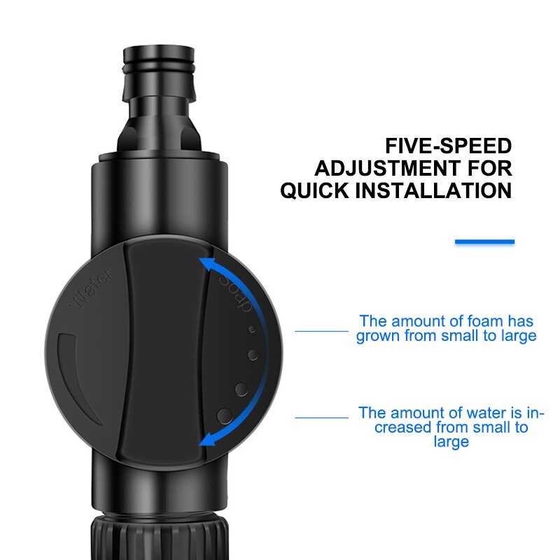 Adjustable Foam Generator Foam Applicator For Expandable Garden Hose Snow Car Washer Nozzle Cannon High Pressure Soap Bottle