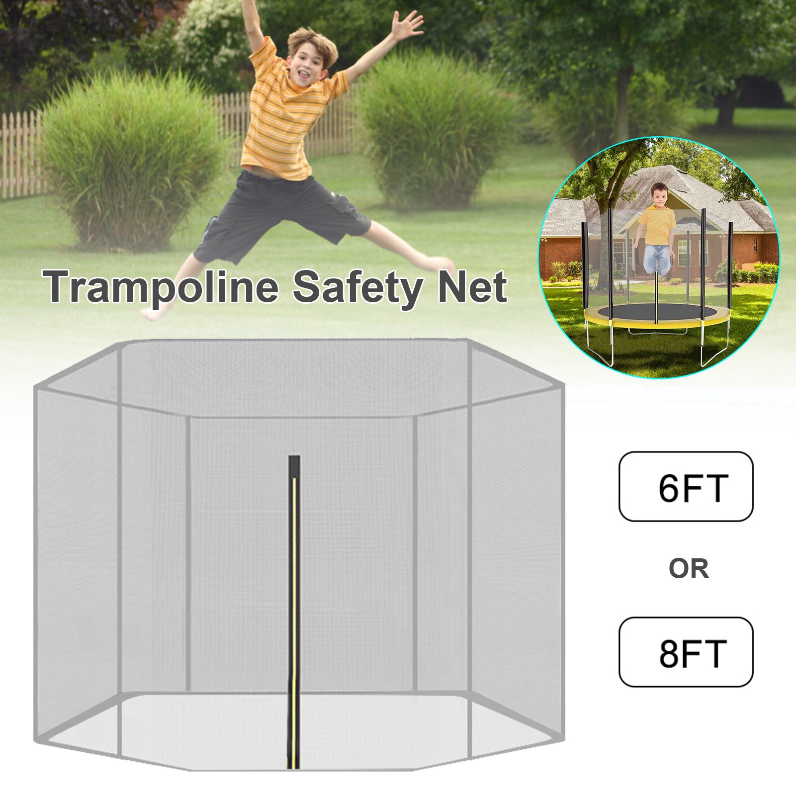 Large Indoor Trampoline with Protection Net Adult Children Jumping Bed Outdoor Trampolines Exercise Bed Fitness Equipment