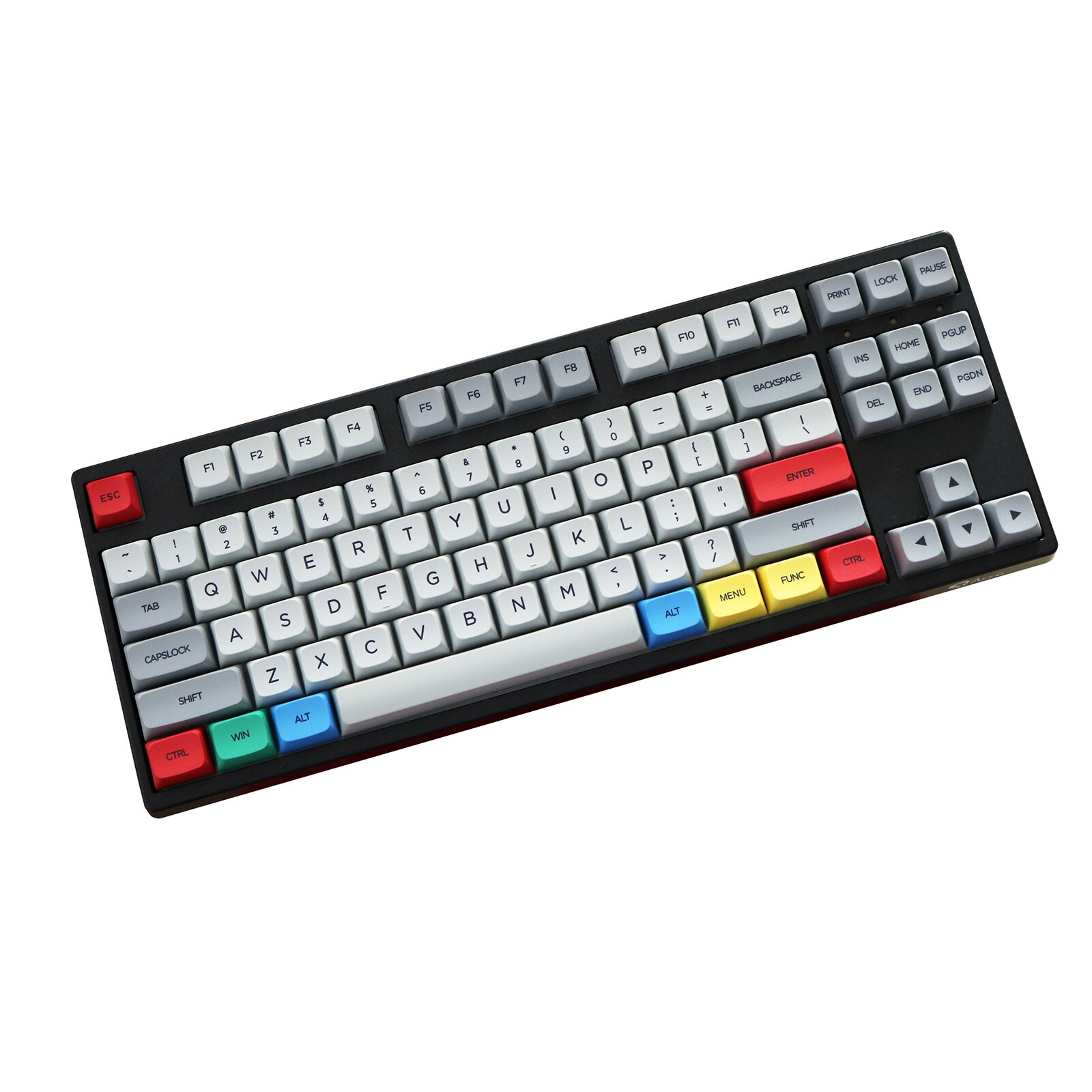 131 Keys/set Granite PBT Dye Subbed Key Caps For MX Switch Mechanical Keyboard XDA Profile Retro Grey White Keycap 1.5mm