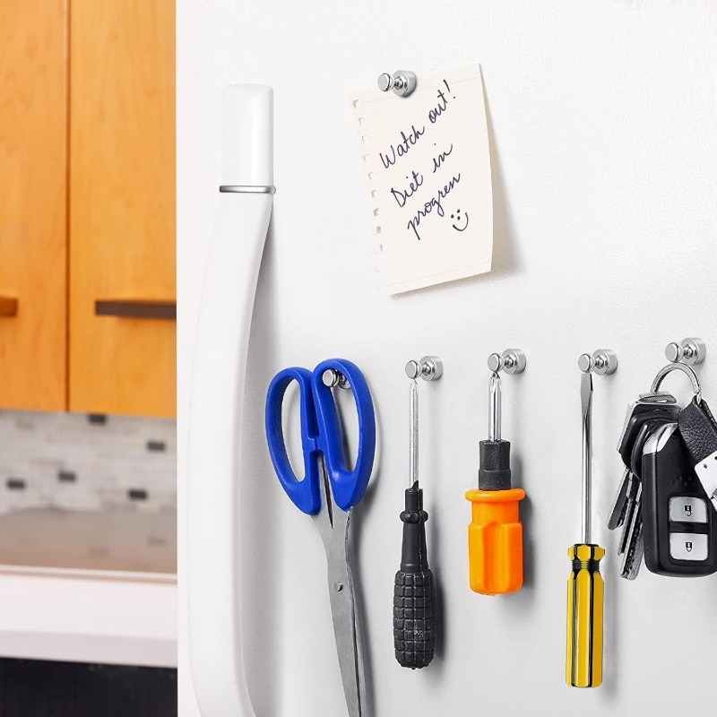Mini Strong Magnetic Pushpins Neodymium Metal Magnet Push Pin Suckers for Office School Whiteboard Refrigerator Magnets Hooks