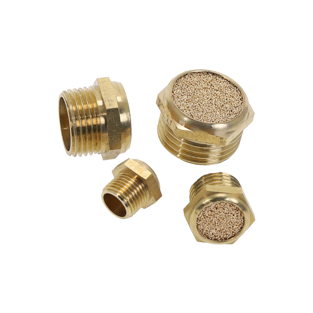 Exhaust Muffler Thread (1/8&quot;1/4&quot;3/8&quot;1/2&quot;) Pneumatic Plug Silencer Brass Connector BSLM-01/02/03/04 for Solenoid Valve Fitting