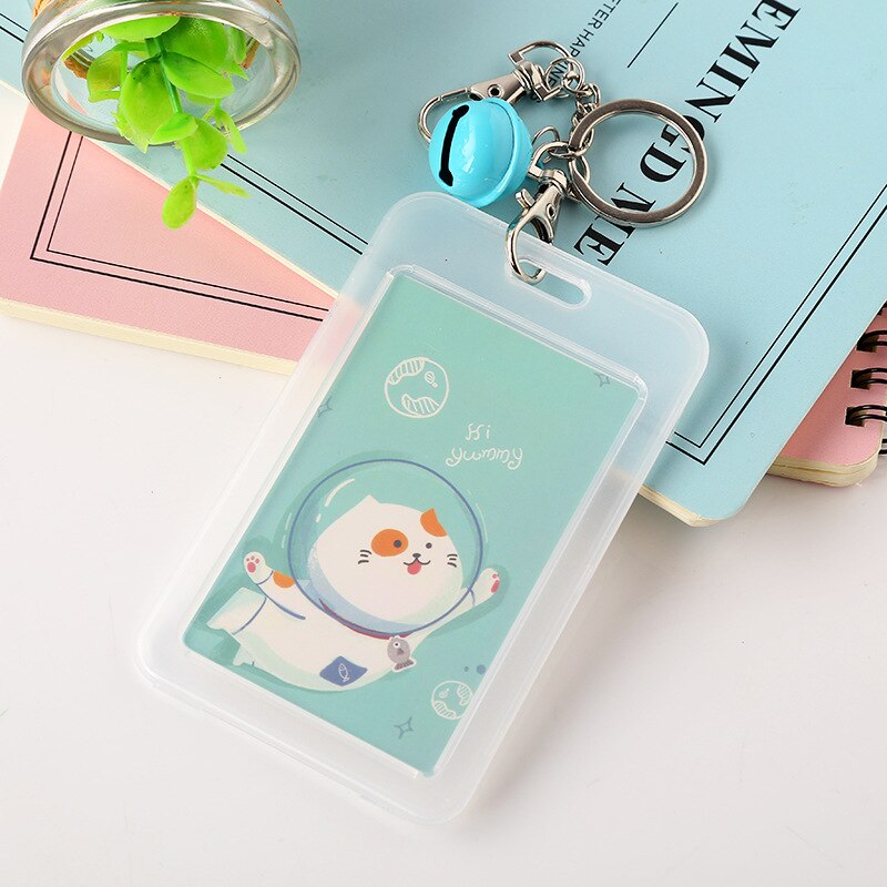 Bank Credit Card Holder Card Cover Cartoon Cute Student Bus ID Card Cover Bag Women Men Keychain Card Case Kids