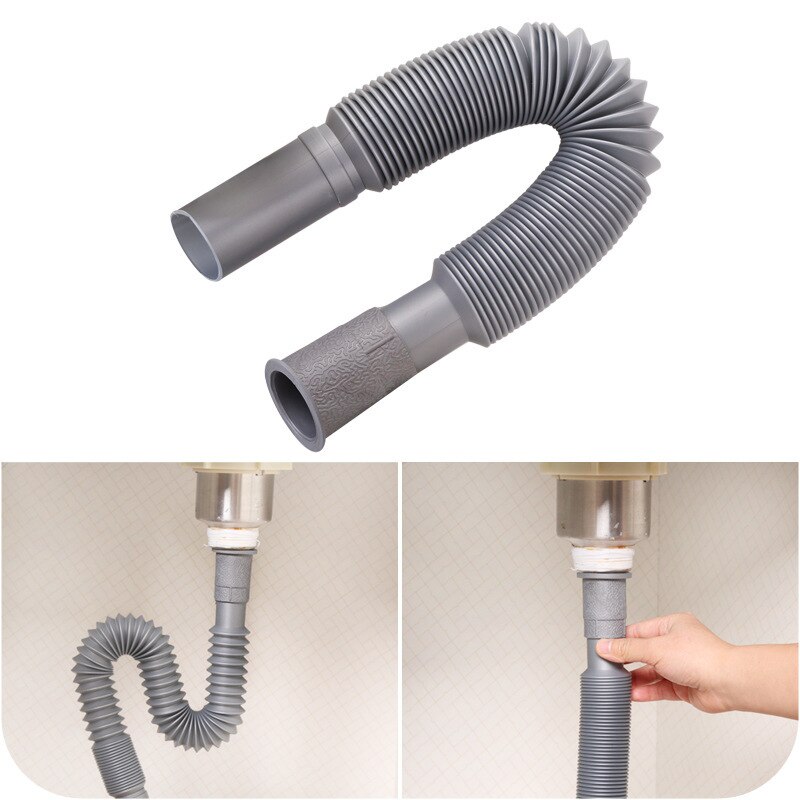 Retractable Basin Drain Pipe Washbasin Wash Basin Drain Pipe Lengthened Deodorizing Inter-platform Basin Extension Hose Pipe