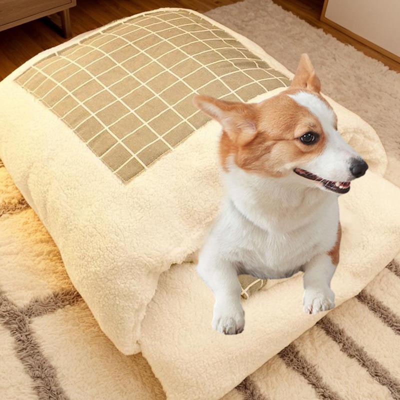 Schlafsack für Katzen, warme Katze, Kuschelsack, Hund, Katze, Winter, Wärmer Schlafsack, Plüsch, weiches Haustierbett, waschbar, halbgeschlossener Sack für