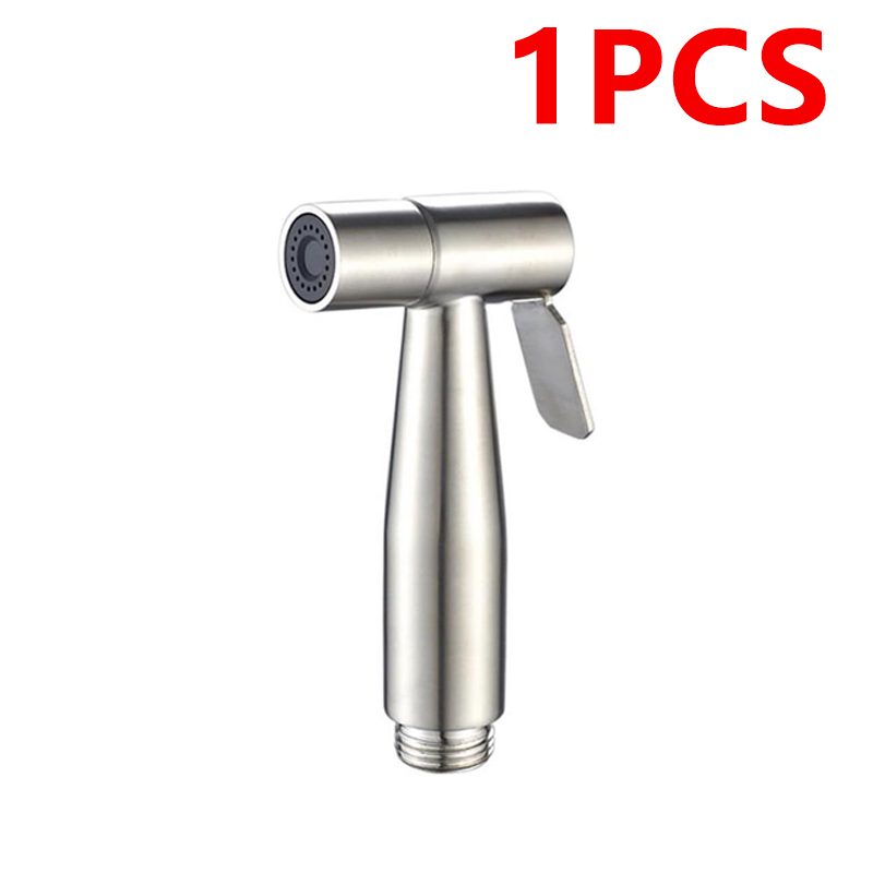 Draagbaar Bidet Wc Sproeier Rvs Handheld Bidet Kraan Spray Home Badkamer Douchekop Zelfreinigende Accessoires: WHITE