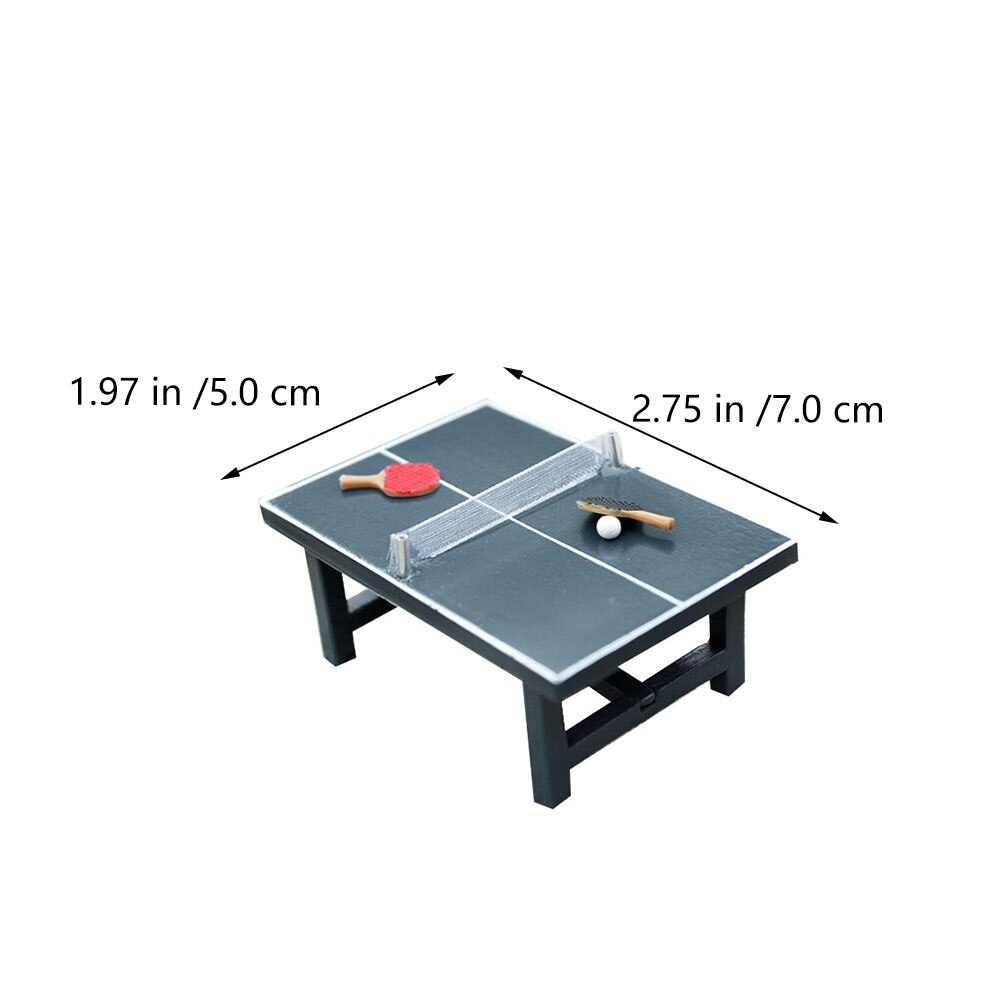 1 Set of Simulation Table Tennis Model Toys Decoration Table