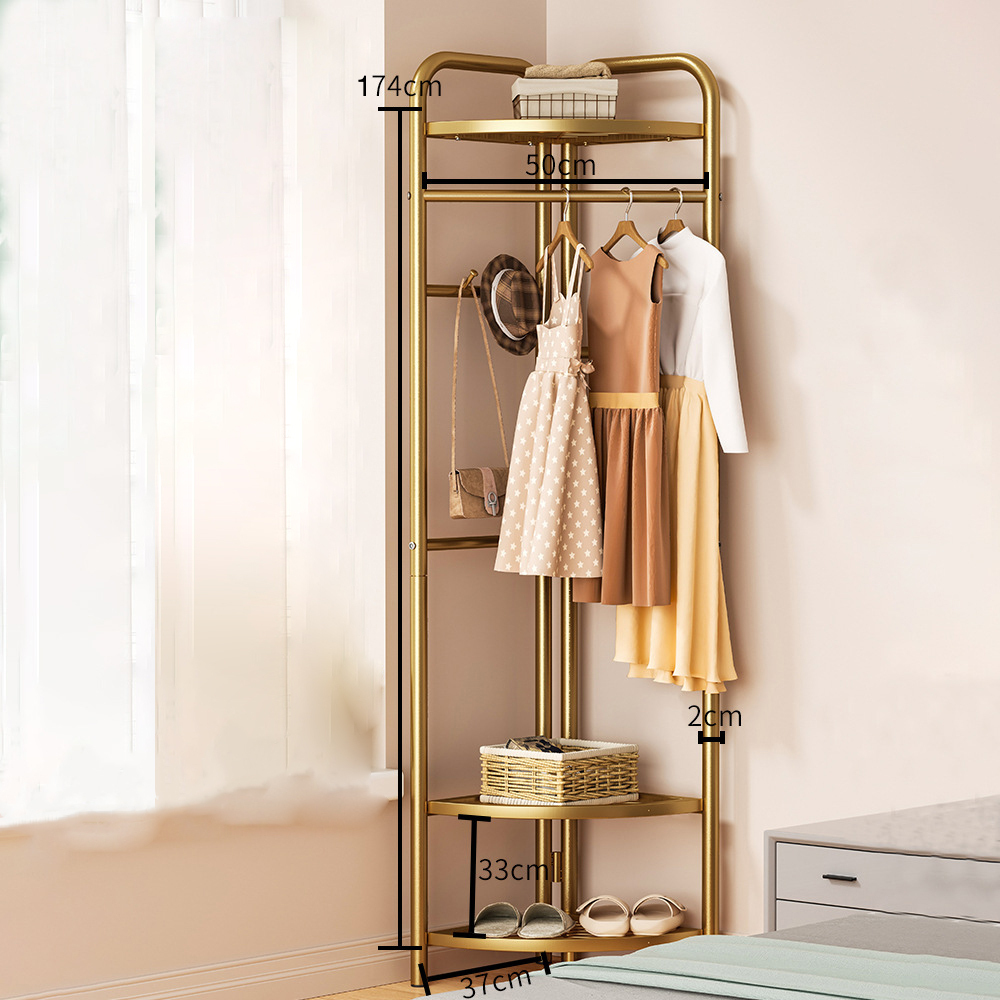 Haushalt Ecke Falten KleiderbüGel Stange Typ Stand Garderobe Zimmer Hängende Kleiderständer: Feld Grün
