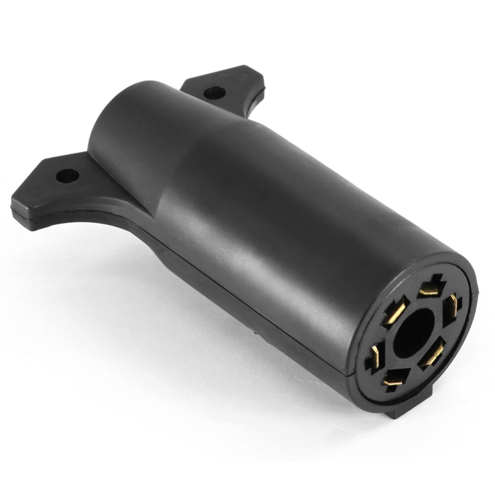 Tirol 7 Pin Blade TO 6 PIN Round Trailer Adapter Trailer Light Plug Connector Round to 4 Pin Flat RV Boat T21850a