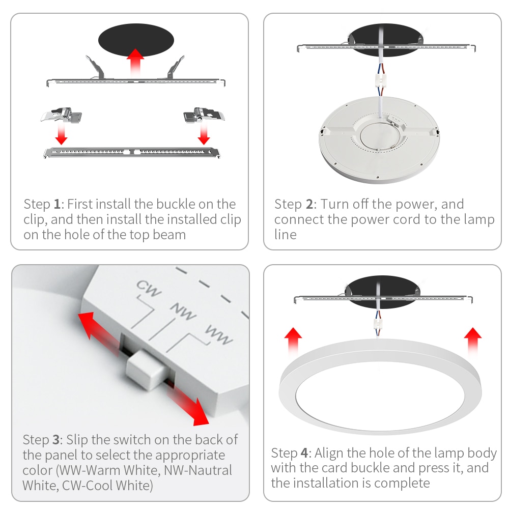 Led Plafond Verlichting 3CCT 18W 24W Moderne Opbouw Led-paneel Plafondlamp Voor Woonkamer Verlichting Armatuur