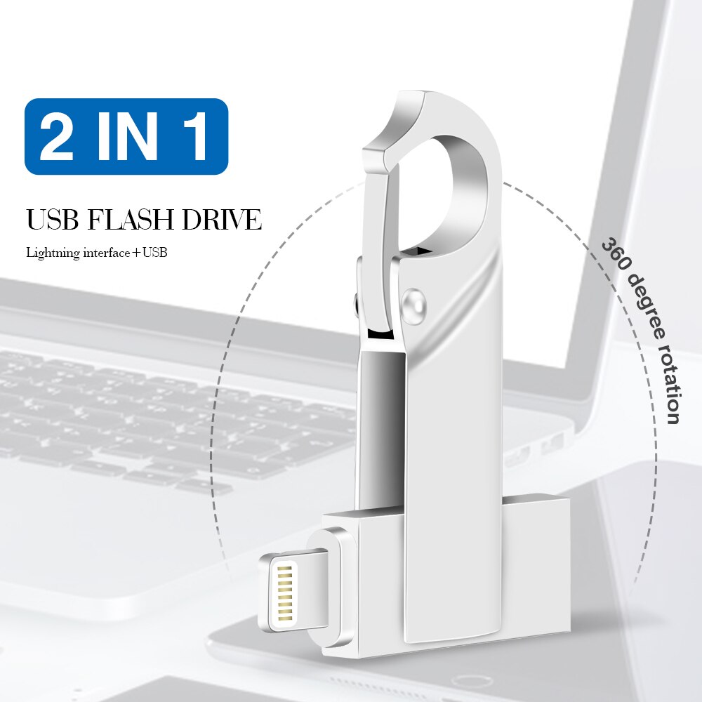 2.0Usb Flash Drive Voor Iphone 6/6S/6Plus/7/7Plus/8/X Usb/Otg/Lightning 3 In 1 Pen Drive Voor Ios Externe Opslagapparaten