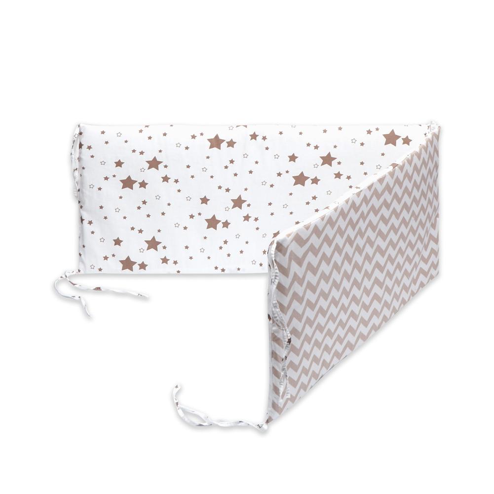 Cotton Breathable Crib Bumper Pads Washable Padded... – Grandado