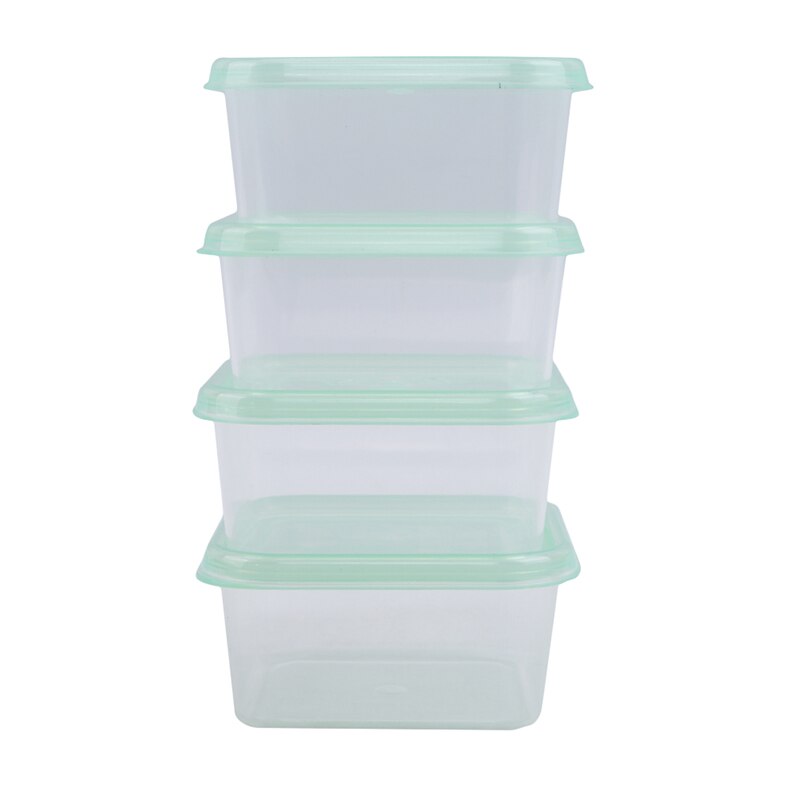 Mini portátil caixa selada crisper 4pcs caixas de comida para bebê recipiente bebê lanches caixas de armazenamento: Default Title