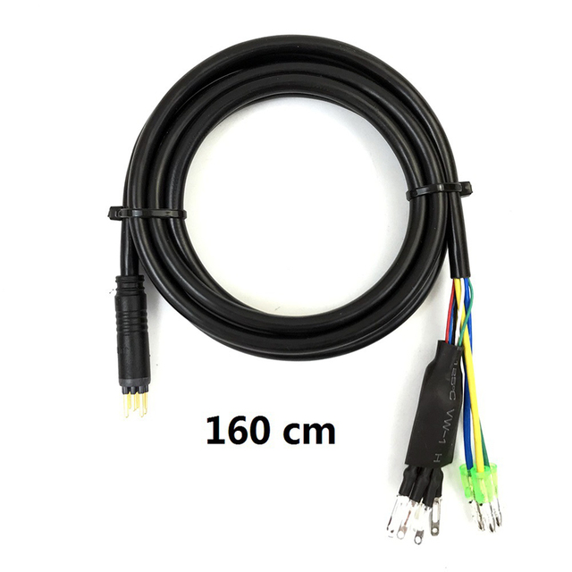 9 Pin 60 130 160cm Electric Bicycle Motor Cable For Ebike Motor Adapter With Hall Sensor Connector E-bike Modification Accessory: 160CM