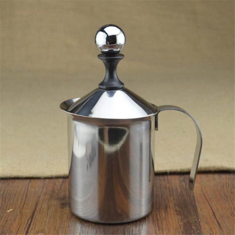 400ml Stainless Steel Milk Frother Double Mesh Milk Creamer Milk Foam Perfect