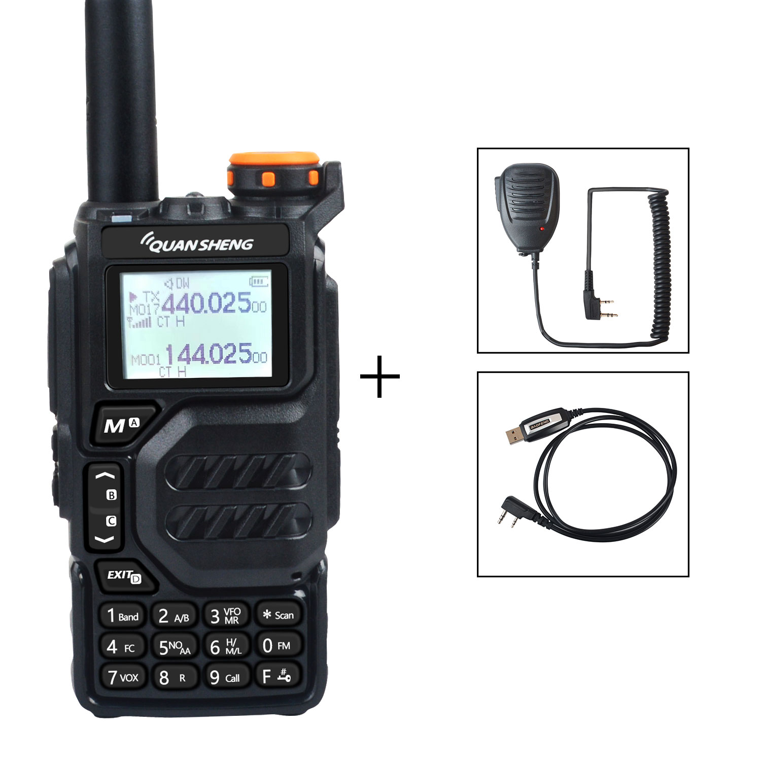 50-600 MHz RX Walkie Talkie UV-K5 Quansheng VHFUHF 136–174 MHz 400–470 MHz RX TX Sowohl DTMF VOX FM Air Band Wireless Freq Copy Radio