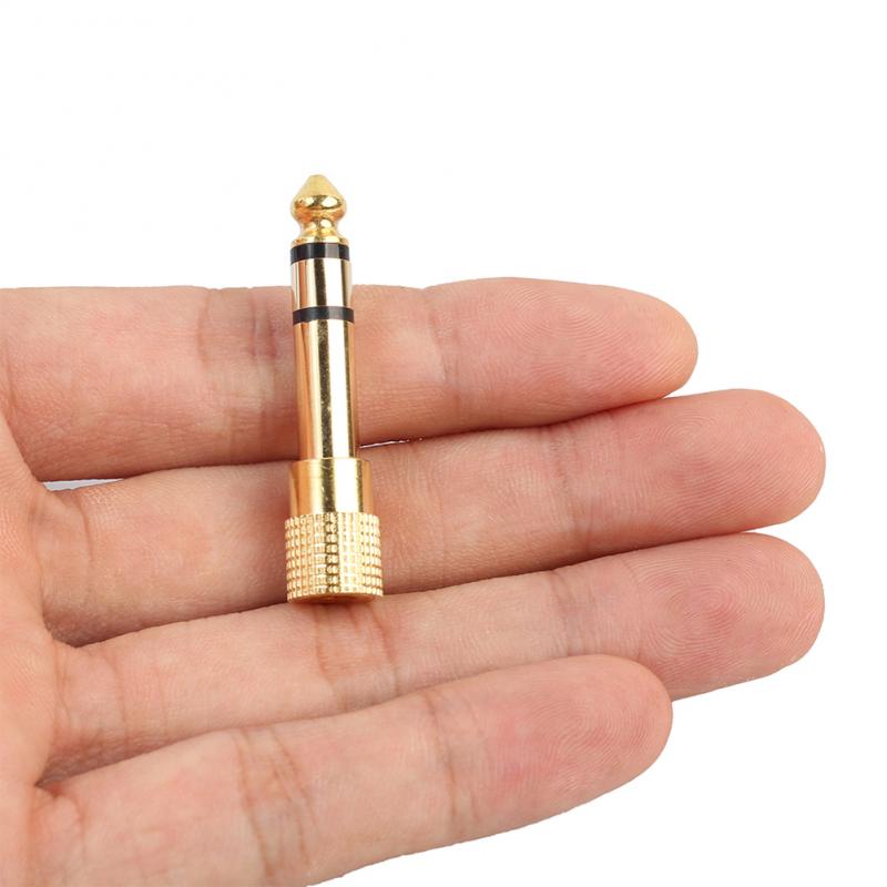 Headphone Jack 6.35mm Male Plug To 3.5mm Female Connector Earphone Amplifier Audio Adapter Microphone AUX Converter Audio Cable