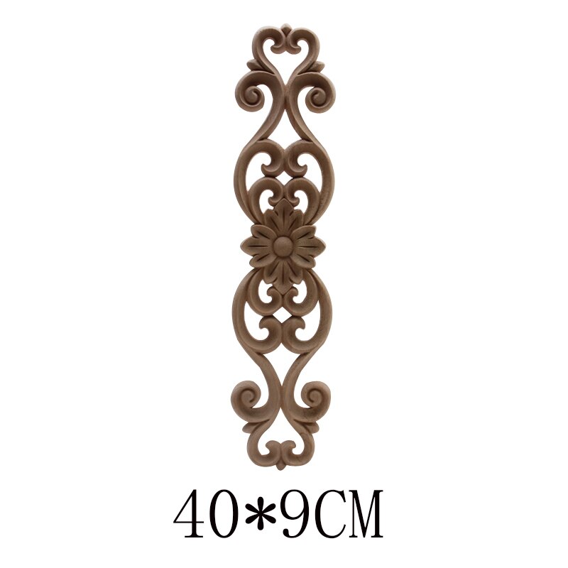Apliques de madera Calcomanía para madera artesanía de madera tallada decoración Ornamental largo grande de goma muebles de madera ventana puertas de armario de esquina