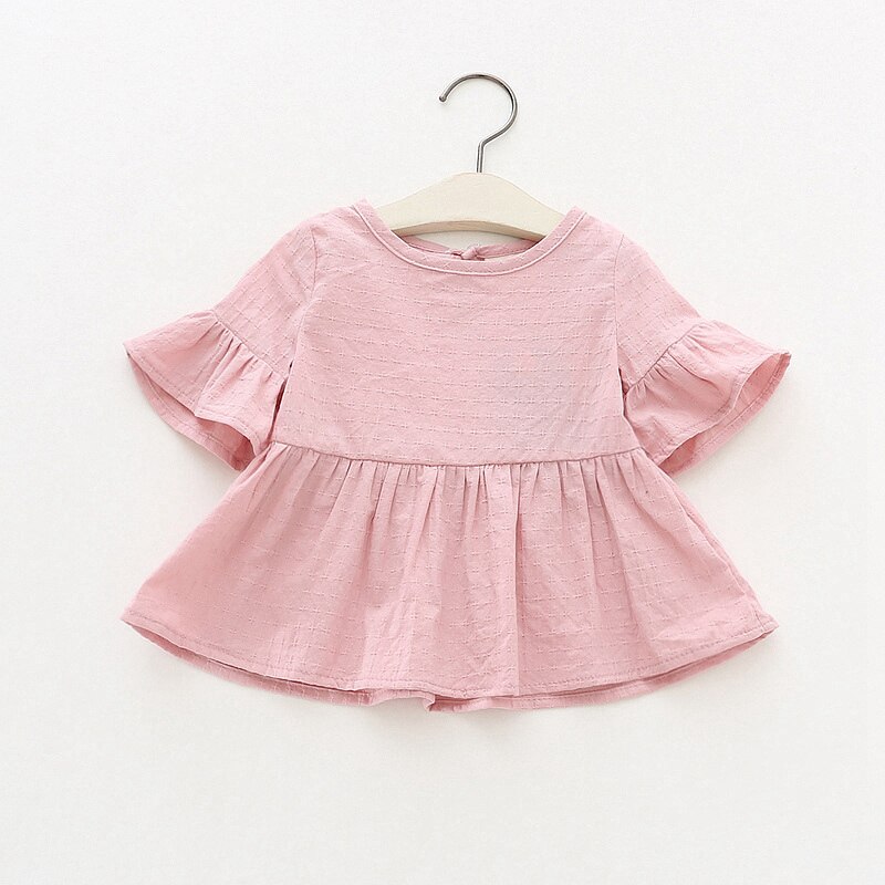 Meisjes t-shirt 4 kleuren zachte katoenen kinderkleding baby meisjes t-shirts peuter zomerkostuums casual meisjes t-shirts