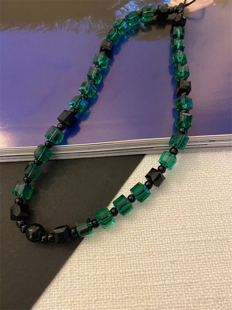 2022 Mobiele Telefoon Anti-Verloren Band Lanyard Ins Trendy Glitter Zachte Aardewerk Touw Voor Iphone 13 Mobiele Telefoon case Opknoping Koord: Green black