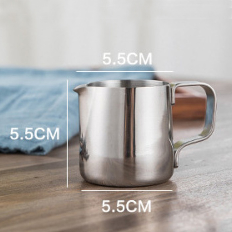 100/150/200ml rostfritt stål mjölkskummande skumkanna latte art espresso cappuccino mjölkkanna skumverktyg kaffe: 100ml