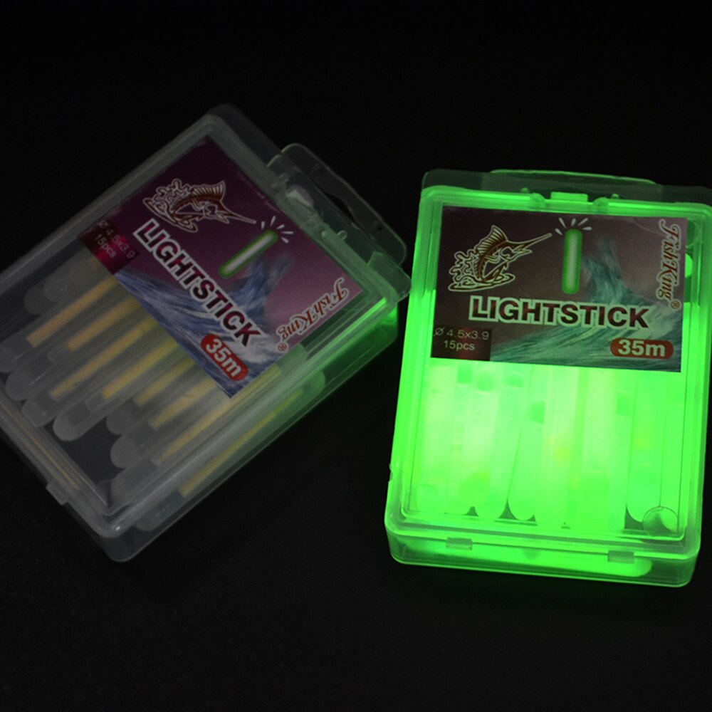 Fish king fishing light stick 30 stk/lott 4.5 mmx 40mm natt fiskeflott kjemikalie lys fisk fluorescerende selvlysende flytelys