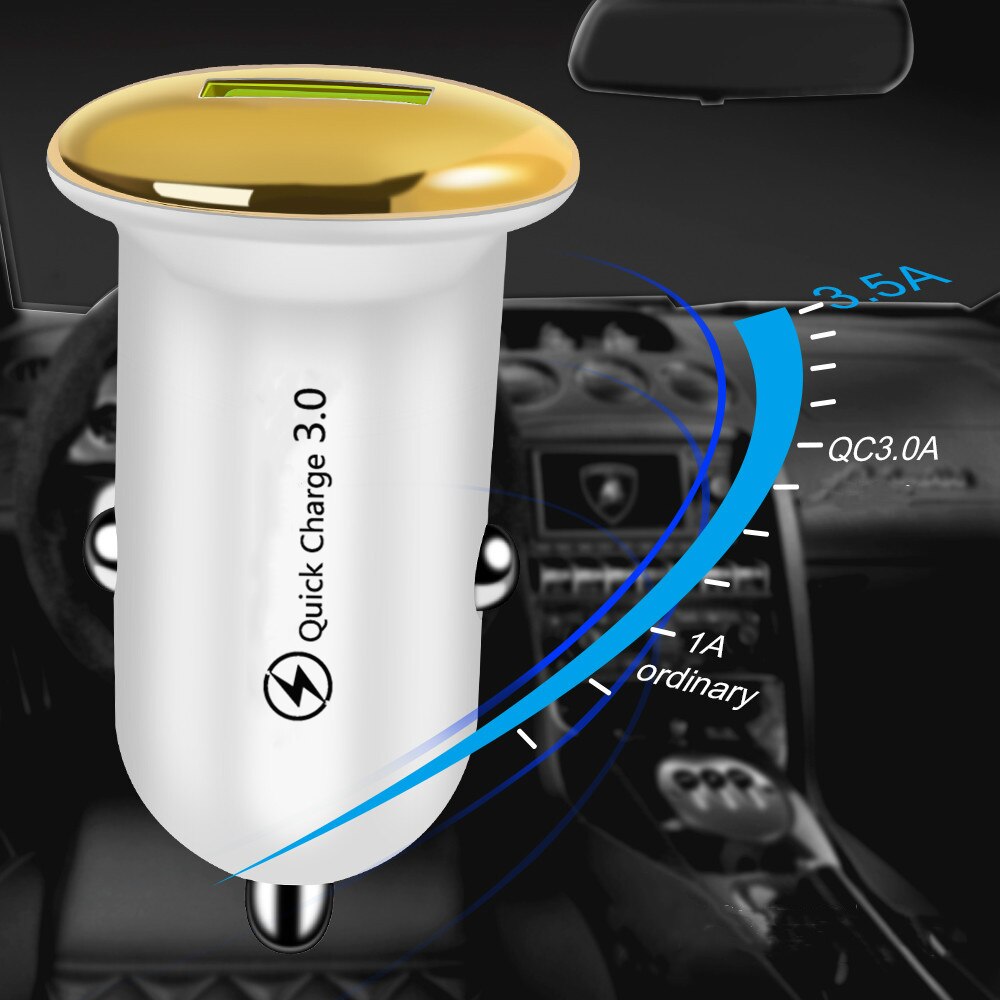 3.1A USB Small mushroom Car Charger Universal Mobile Phone Aluminum Car-Charger For Xiaomi Samsung iPhone 11 Mini Fast Charging