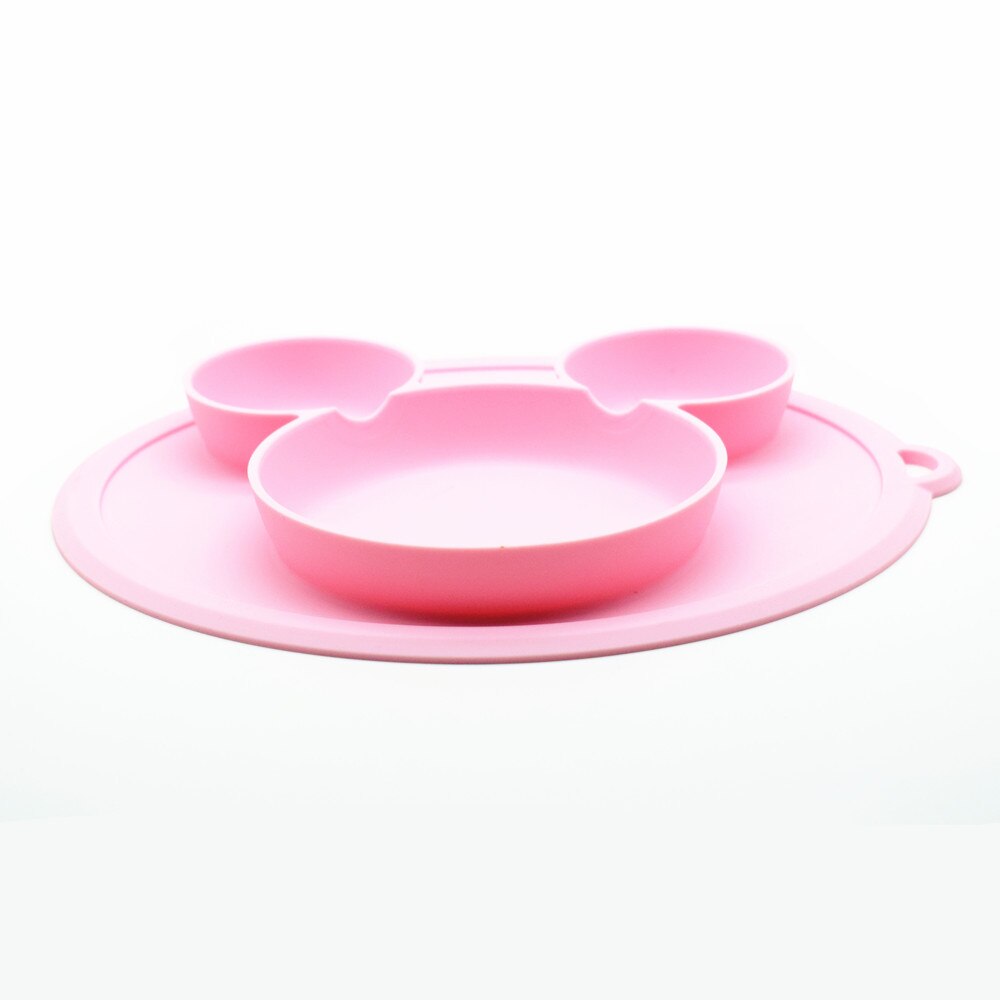Plate for Kids with Silicone Baby Bowl Suction BPA Free Feeding Baby Tableware Children Dining Dishes