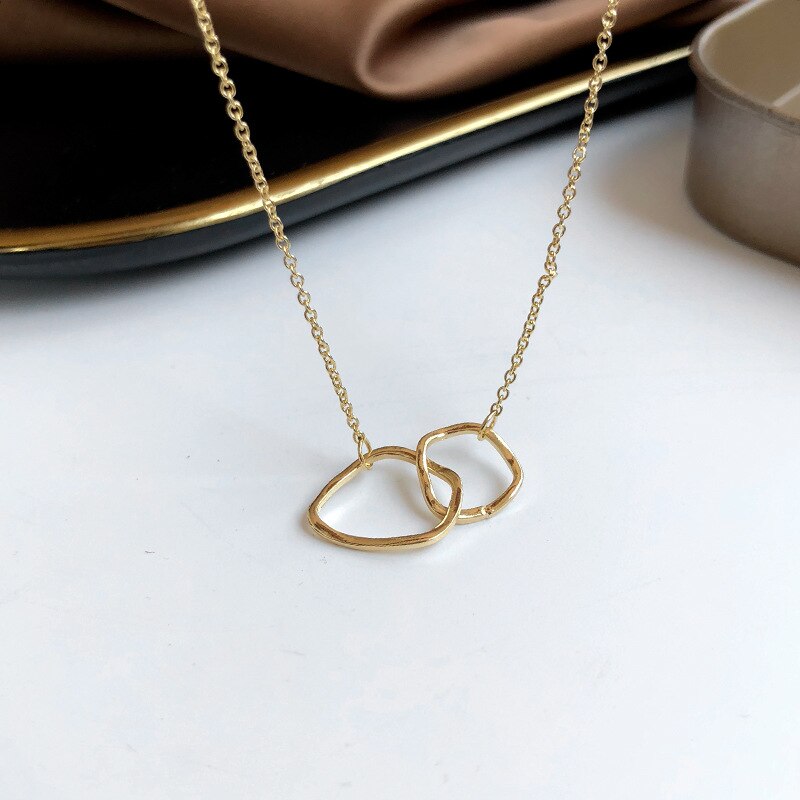 Cool Cool fille vie quotidienne tenue ras du cou belle chaîne en métal Style formes géométriques explicite collier accessoires simples