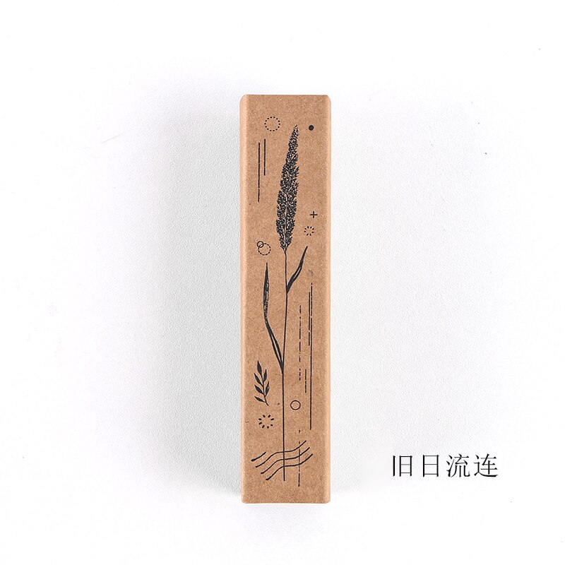 Langue végétale série rétro plante motif timbre bricolage en bois caoutchouc timbres pour Scrapbooking papeterie Scrapbooking Standard timbre: 4