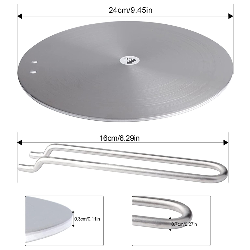A0KE 20/22/24cm Durable Induction Cooktop Adapter Plate for Electric Stove for Home