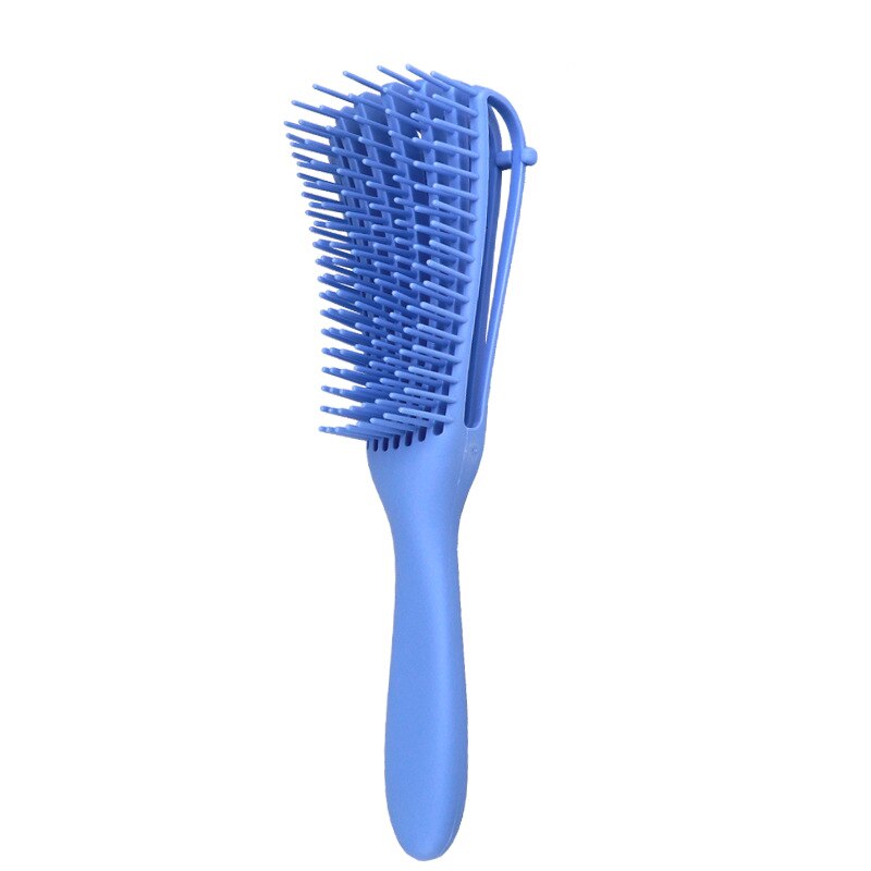 Peine de pulpo para peluquería, cepillo desenredante para cabello rizado, masaje doméstico para mujeres, peine no anudado: Stely  B Blue