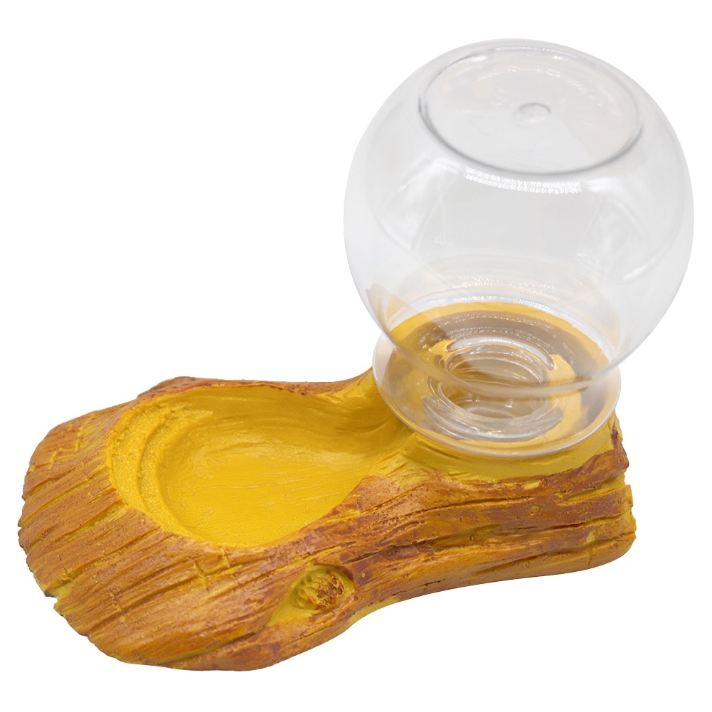 Reptile Automatic Waterer Feeder Basin Simulation Tree Bark Turtle Lizard Drinking Bowl Fountains Landscaping: Default Title