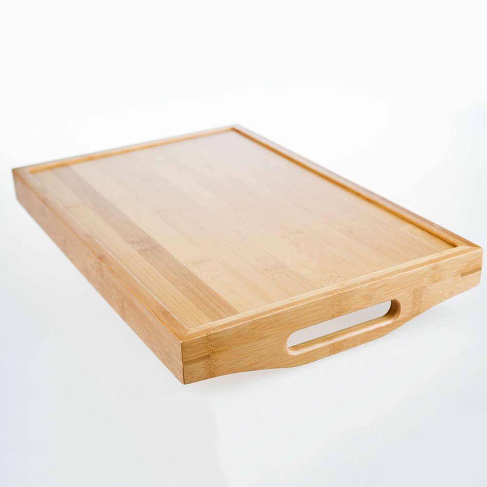 TOPINCN Massief hout dienblad rechthoek vorm thee koffie drinken plaat Snack voedsel maaltijden ontbijt restaurant schotel eetgerei (30 * 30