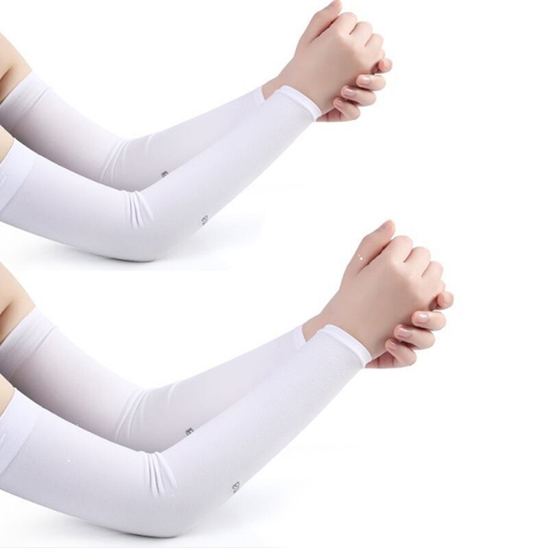 Femmes gants UV soleil protéger anti-dérapant glace soie manches bras manches en plein air crème solaire manchette été hommes en plein air équitation mitaine
