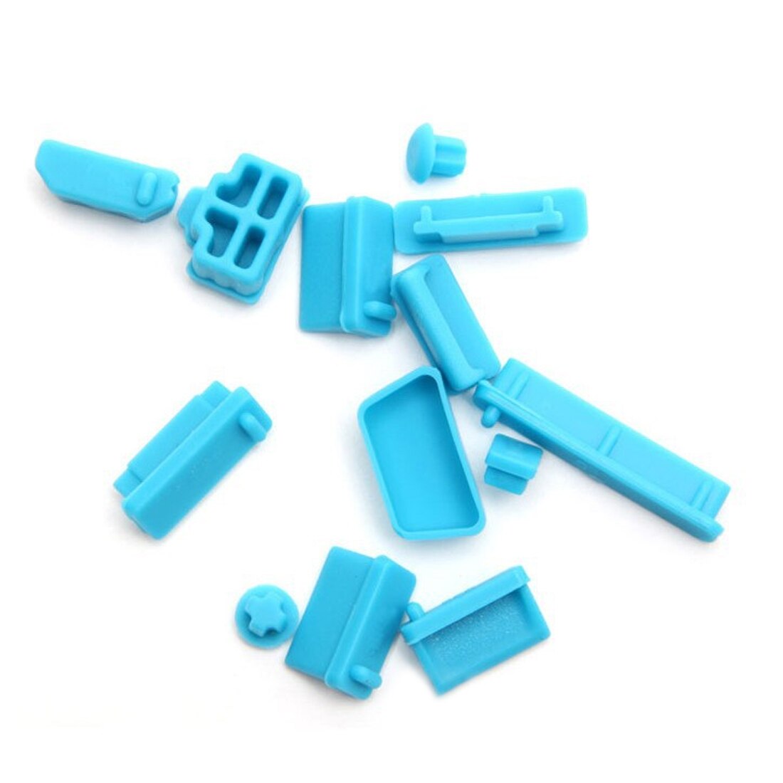 13 sztuk/zestaw silikonowe przeciwkurzowe zatyczka zaślepka uniwersalny pyłoszczelny Port USB interfejs RJ45 pokrywa robić laptopa komputer stancjonarny akcesoria: niebieski