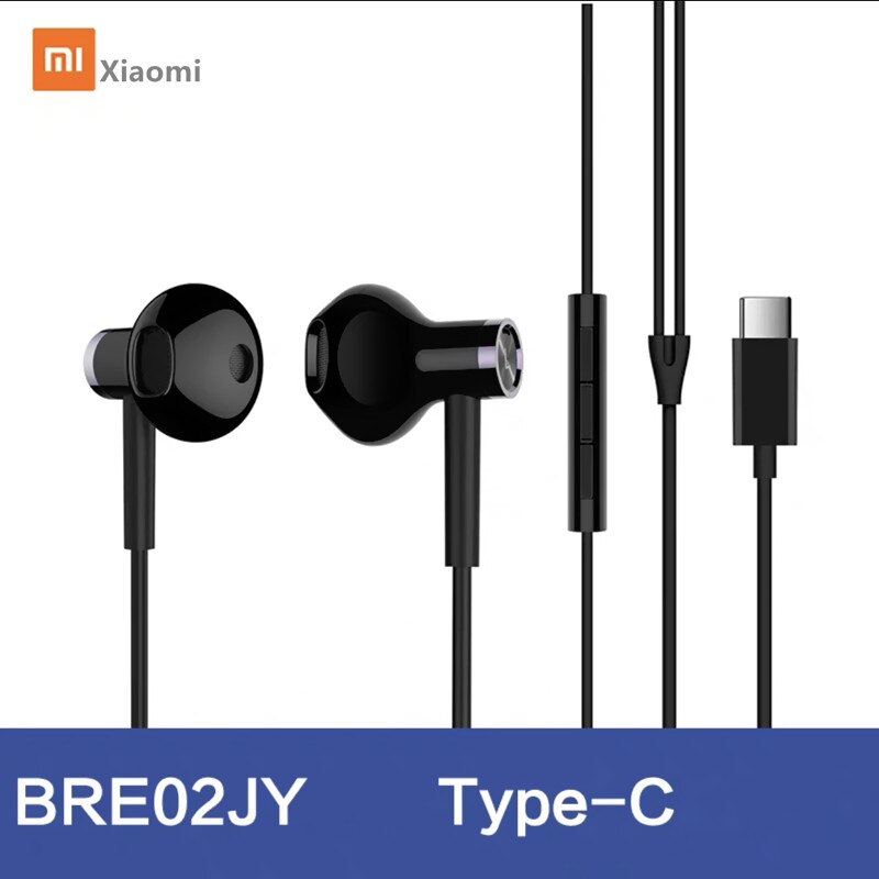 Xiaomi Mi Oortelefoon Half In-Ear Type-C Oortelefoon Mems Microfoon Draad Control Dual Driver Hybride Dc Voor redmi Note 7pro 7 Xiaomi 9 9SE