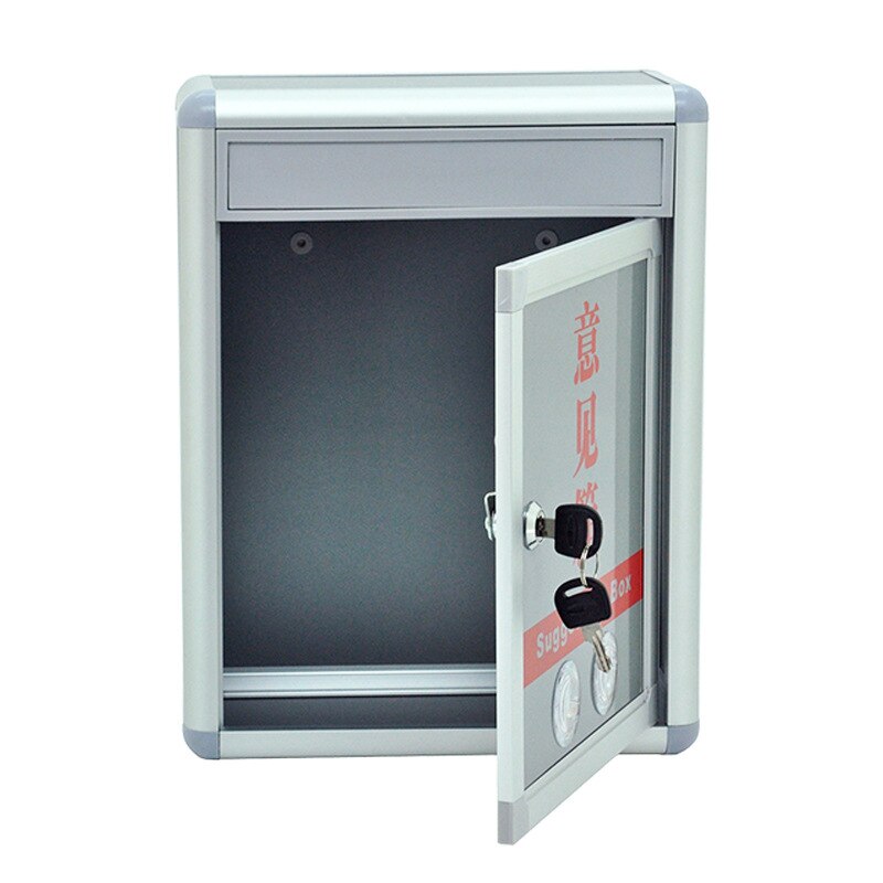 M036 large suggestion box with aluminum alloy lock and silver wall
