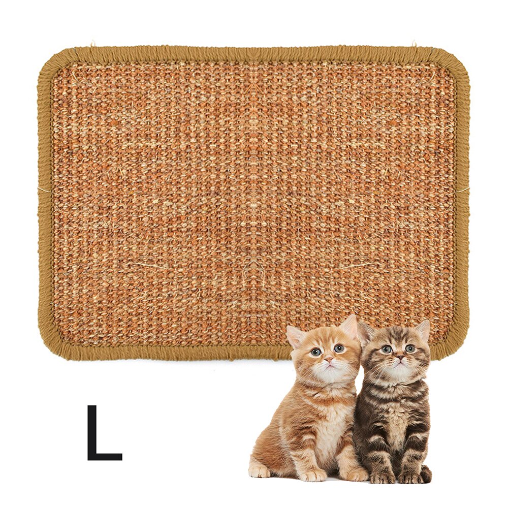 Natuurlijke sisal kattenkrabmat krabpaal kattenkrassen bescherming meubels krabplank willekeurige kleur