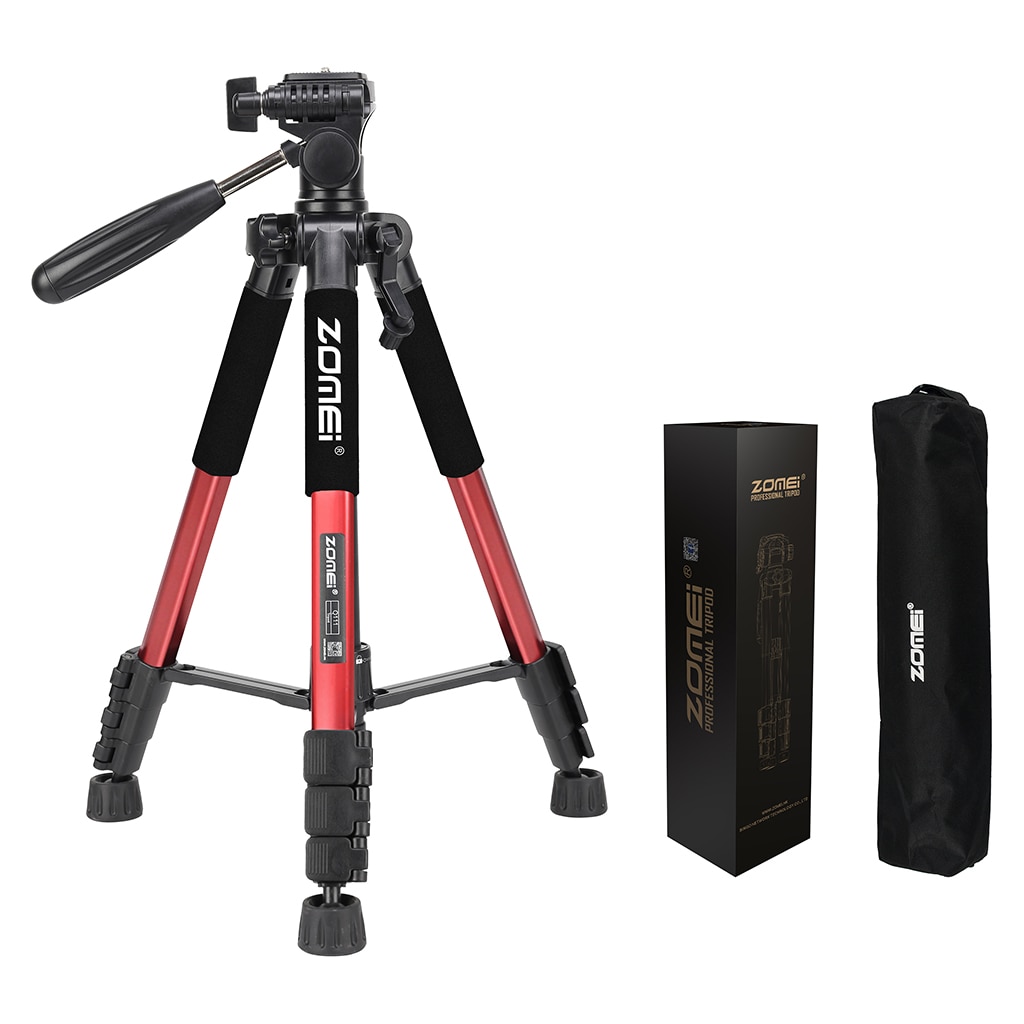 Original ZOMEI Q111 Portable Travel Aluminum Camera Tripod&Pan Head for SLR DSLR Digital Camera Five colors