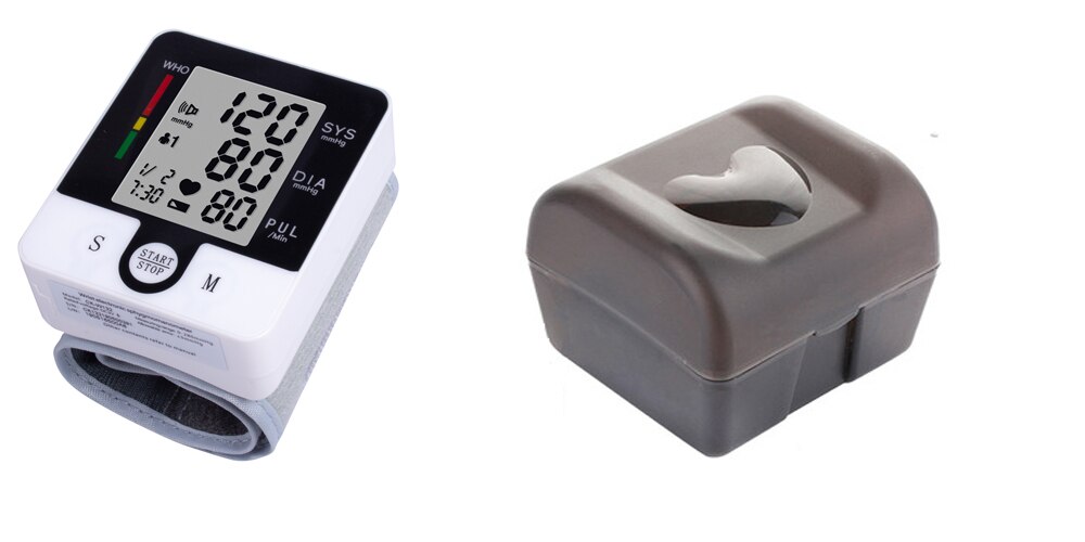 Smart BPM Health Care Pulse Measurement Sphygmomanometer Tonometer Digital Portable Wrist Blood Pressure Monitor: PC box with BPM